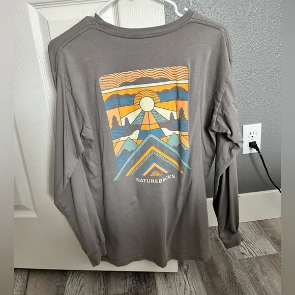 Nature Backs Grey Long Sleeve T Shirt Size M - Picture 3 of 5